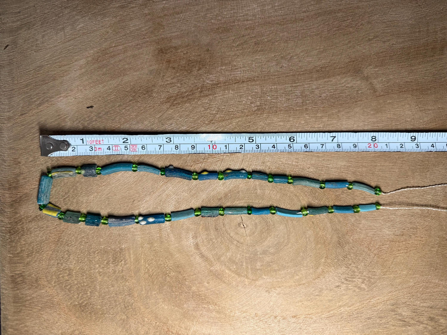 Rare Afghani Ancient Roman Green Glass Beads Full Strand Recycled Roman Glass Beads Afghanistan