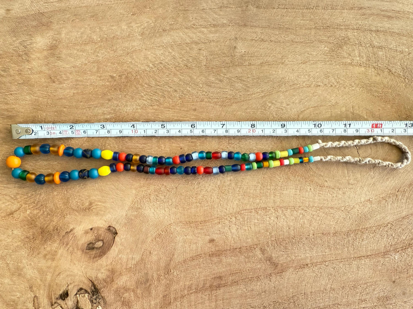 Handcrafted Colorful Middle Eastern Glass Beads Necklace | Unique Statement Jewelry