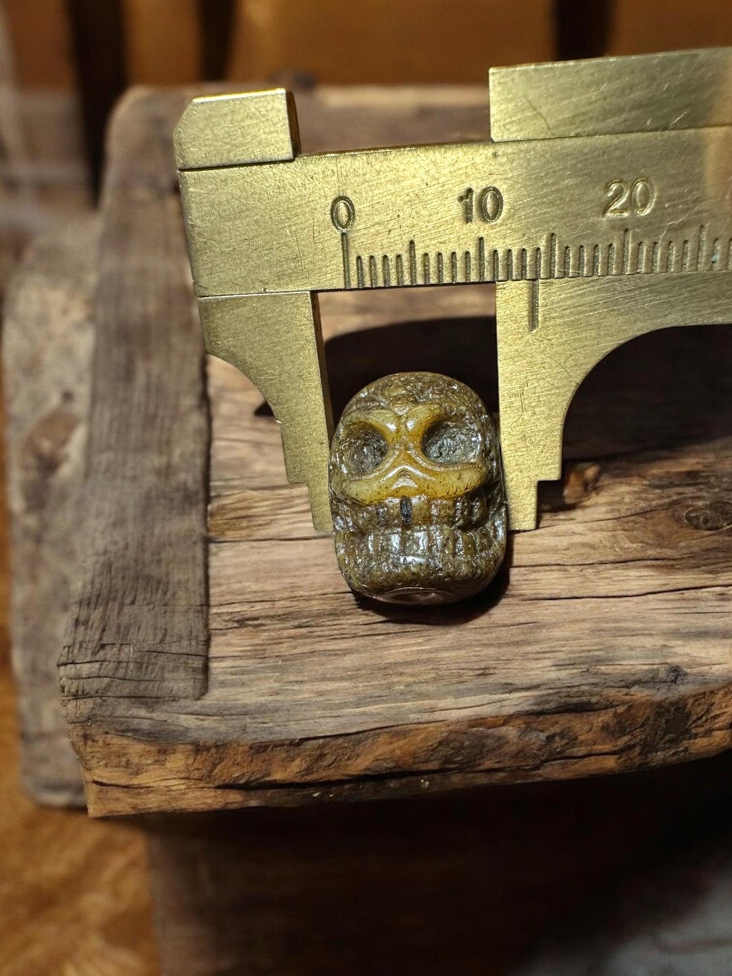 Hand-Carved Yak Bone Skull Bead Tibetan Charnel Ground Style Bead for Spiritual Jewelry