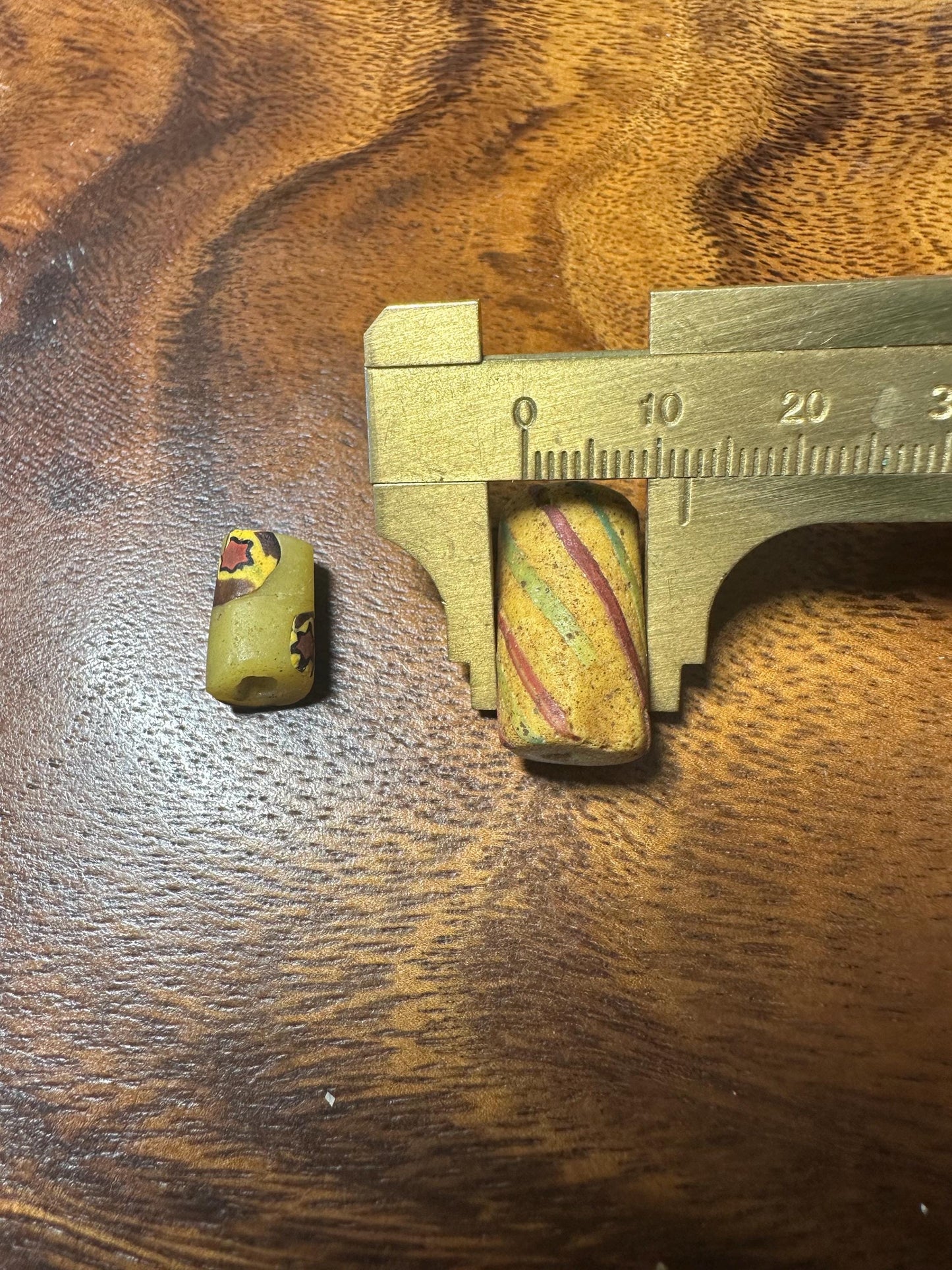 2 Pics Vintage Millefiori Beads from Africa Authentic Venetian Trade Beads for Jewelry Makers