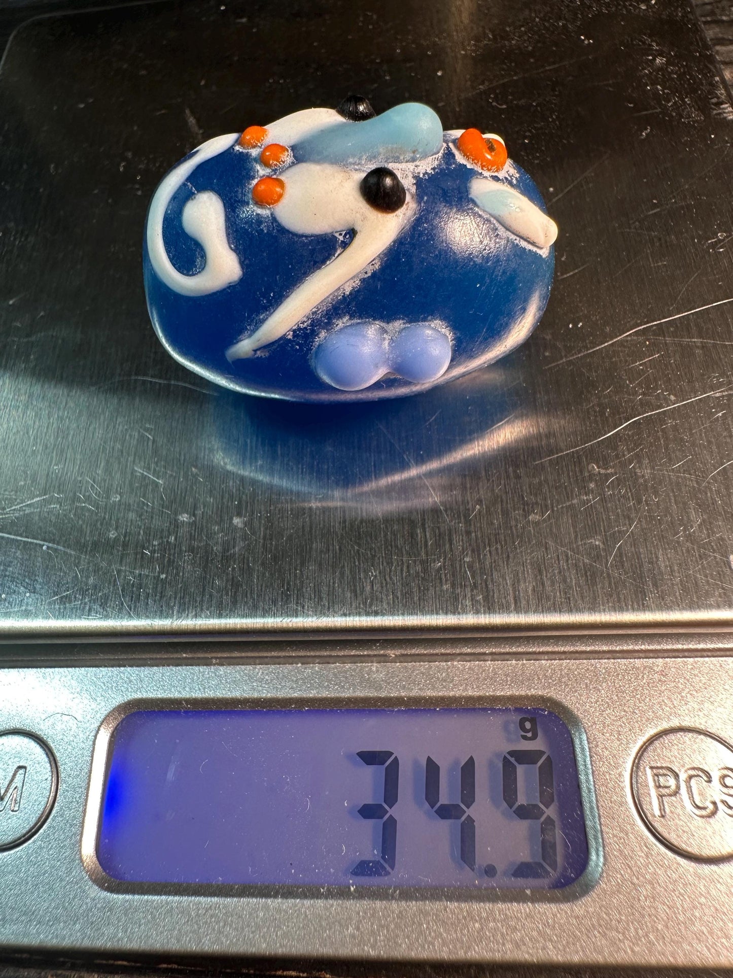 Traditional Chinese Opera Mask Charm Recycled Glass Pendant