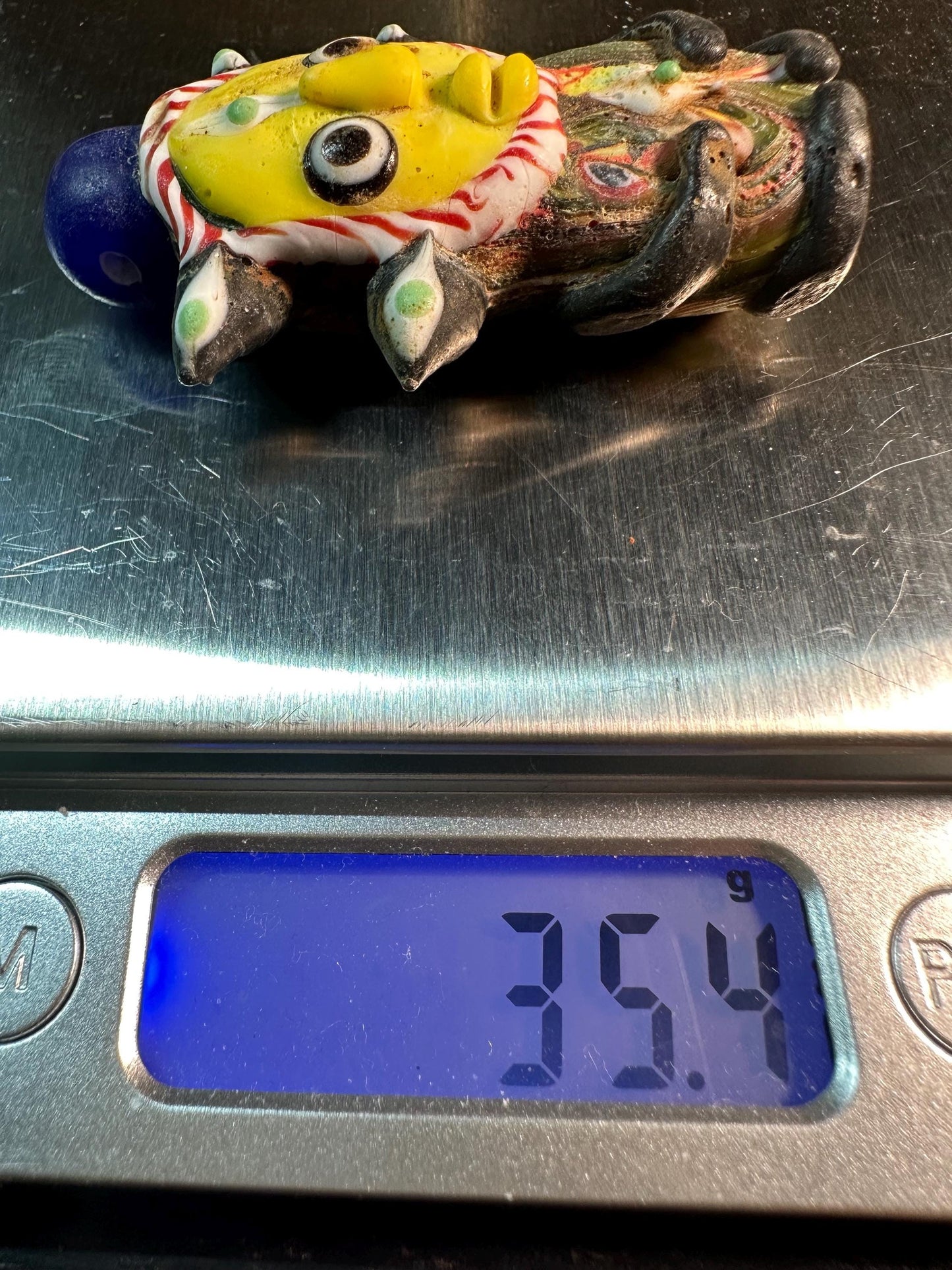 Handmade Mosaic Glass Face Pendant: Ancient Phoenician Style Jewelry