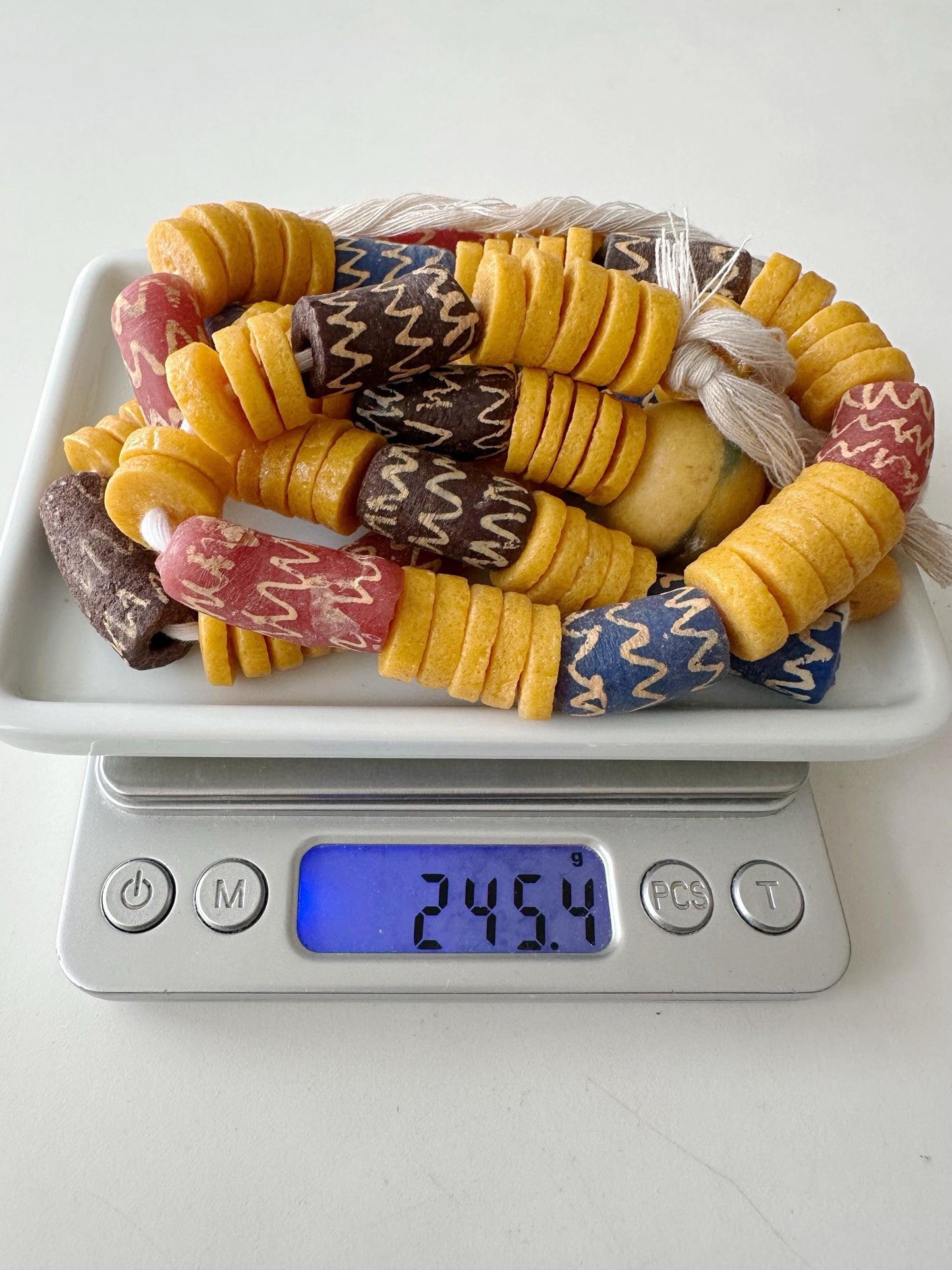 African handmade wedding jewellery set necklace and bracelet,trade beads,Made in Ghana