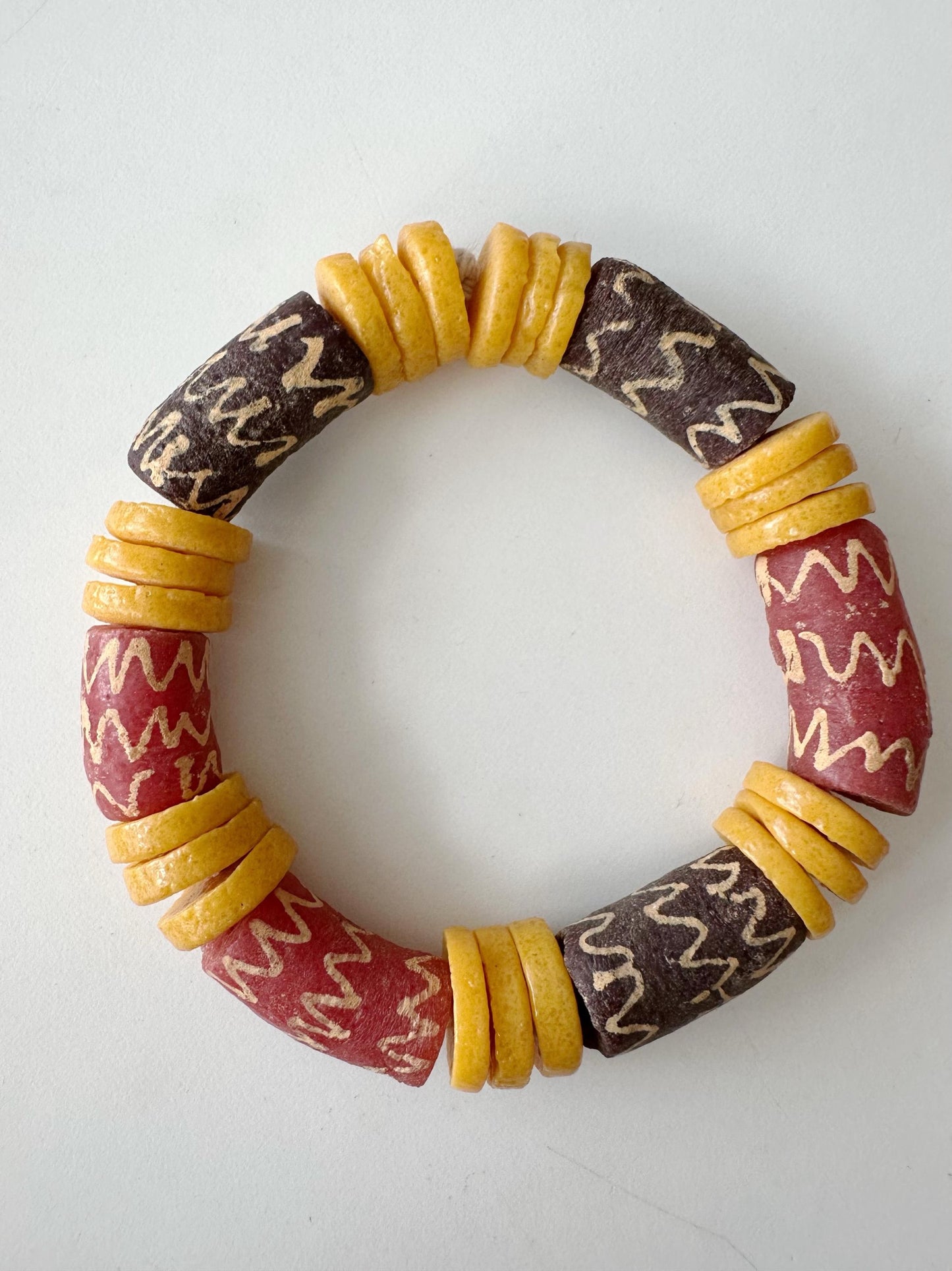 African handmade wedding jewellery set necklace and bracelet,trade beads,Made in Ghana