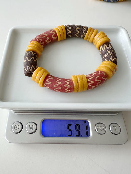 African handmade wedding jewellery set necklace and bracelet,trade beads,Made in Ghana