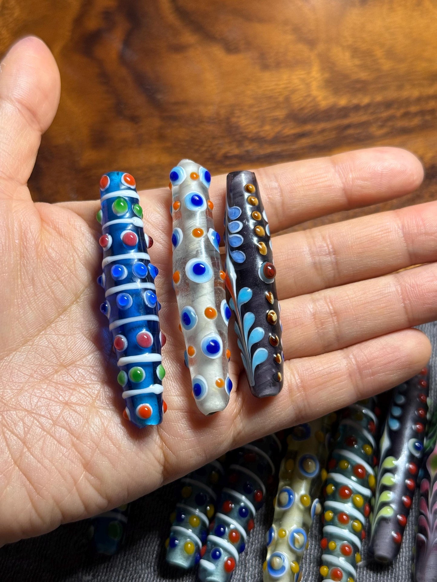 Chinese translucent glass beads colored glaze pendant beads| Handmade Jewelry Supply