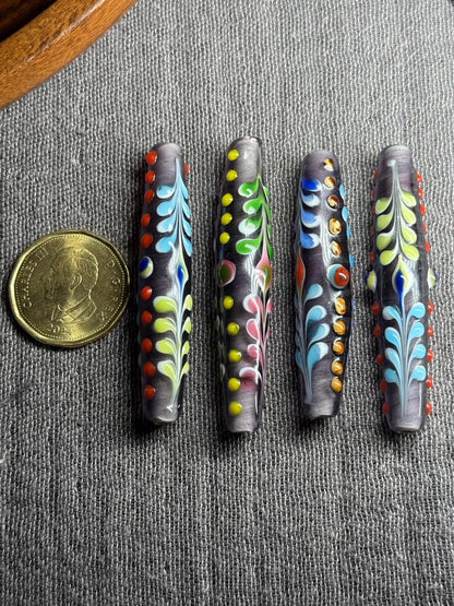 Chinese translucent glass beads colored glaze pendant beads| Handmade Jewelry Supply