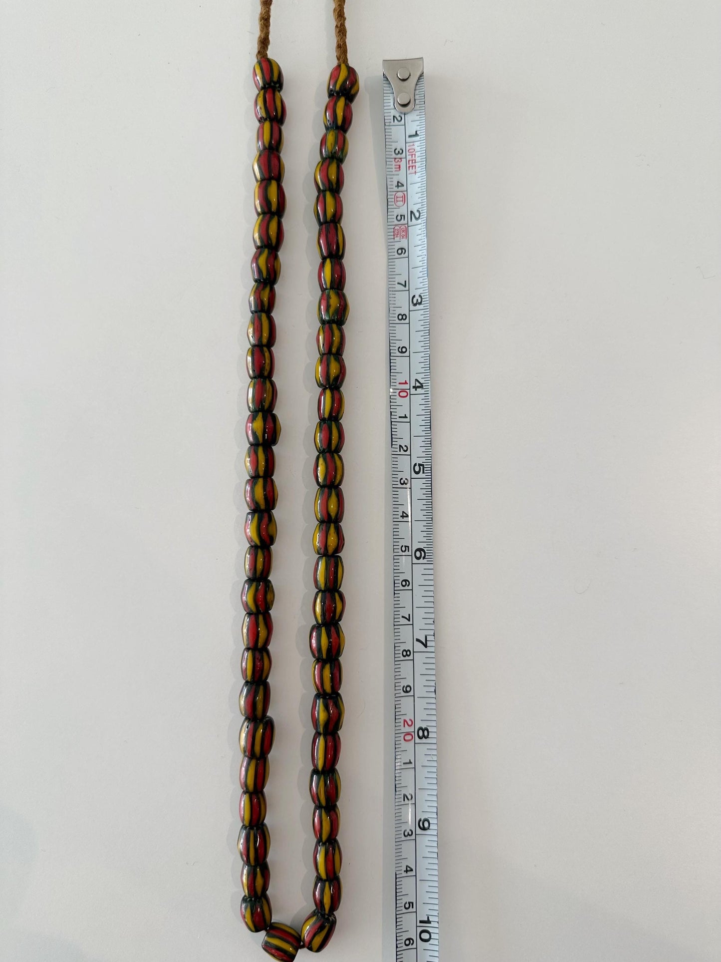 Venetian Inspired Chevron Glass Bead Necklace - Nepal Trade Beads