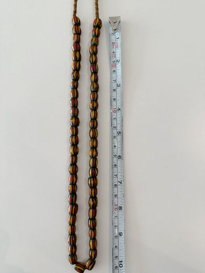 Venetian Inspired Chevron Glass Bead Necklace - Nepal Trade Beads