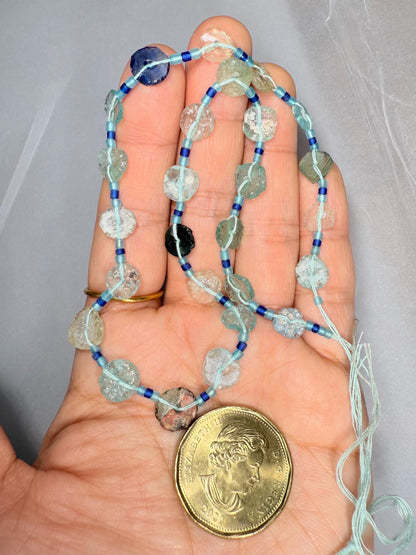 Ancient Roman Glass Beads Strand - Recycled Afghan Beads