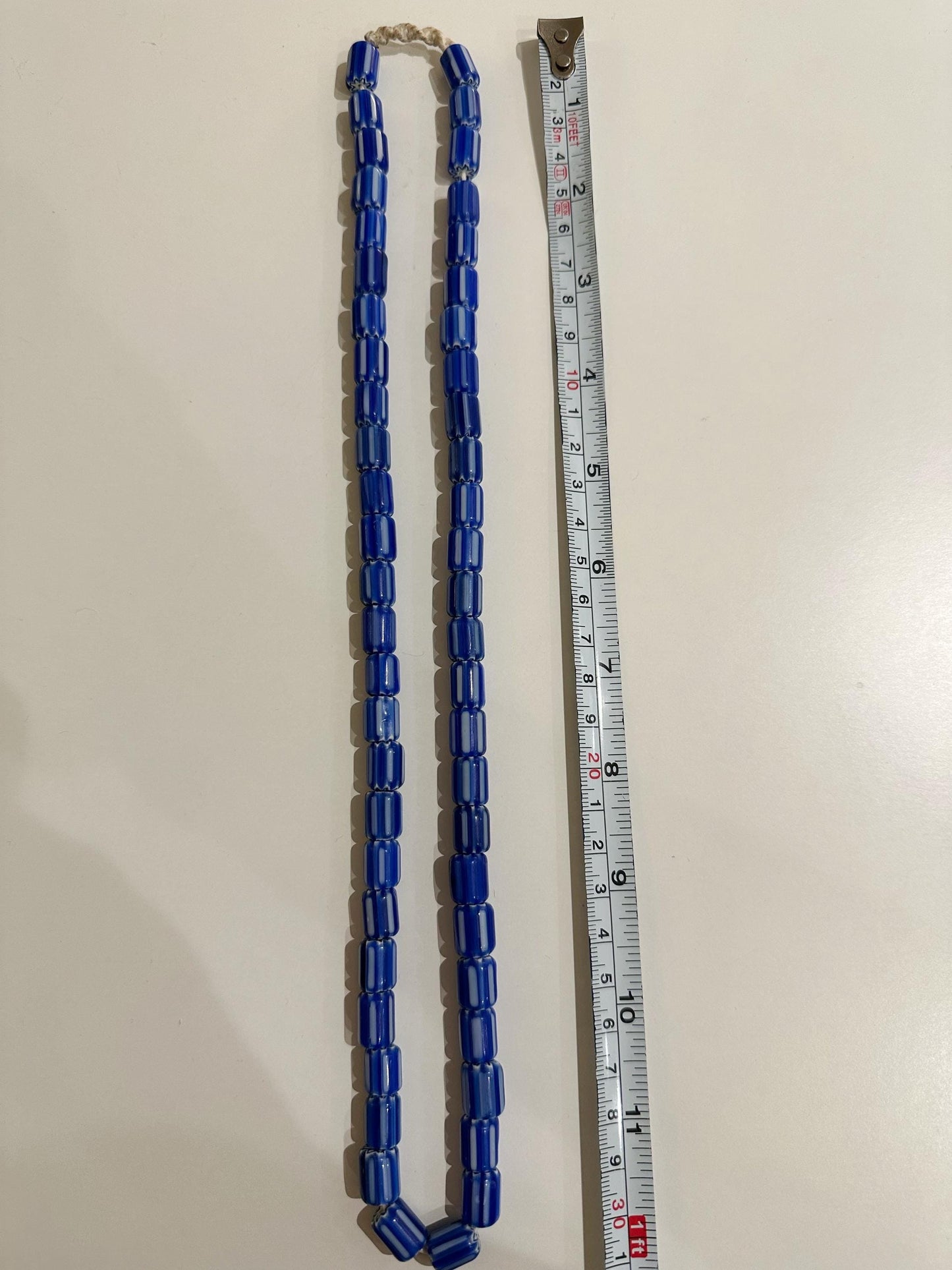 Blue Venetian Chevron Glass Beads necklace,Nepal beads,Trade beads,7mm/8mm/9mm