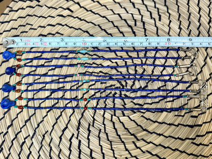 Lot 4 Handmade Lapis Lazuli Pendant Necklace - Bohemian Blue Beaded Design with Afghan Lapis