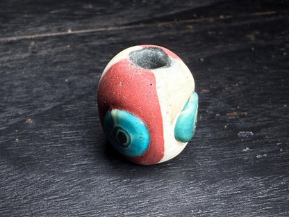 Vintage Mosaic Glass Bead: Ancient Jatim Intricate Design