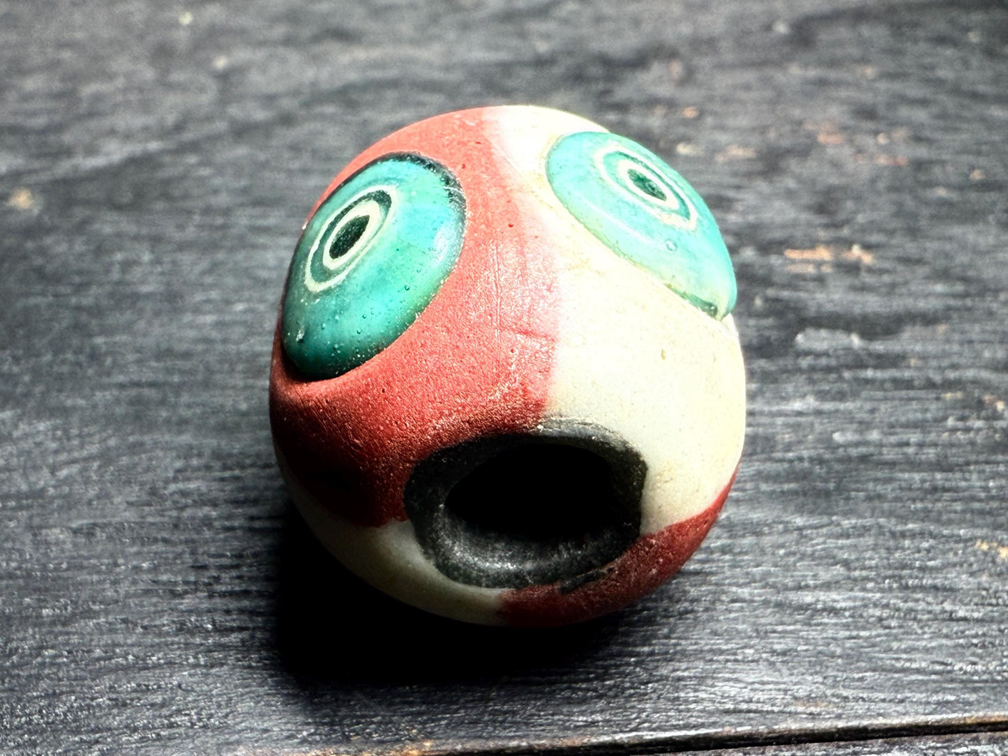 Vintage Mosaic Glass Bead: Ancient Jatim Intricate Design