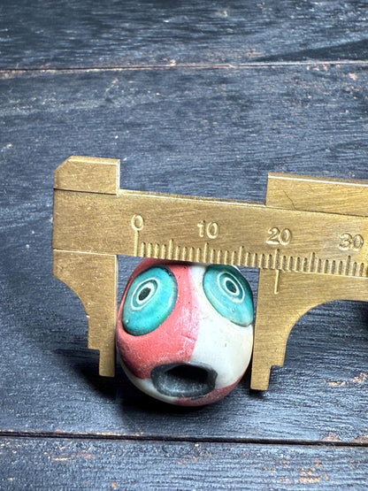 Vintage Mosaic Glass Bead: Ancient Jatim Intricate Design