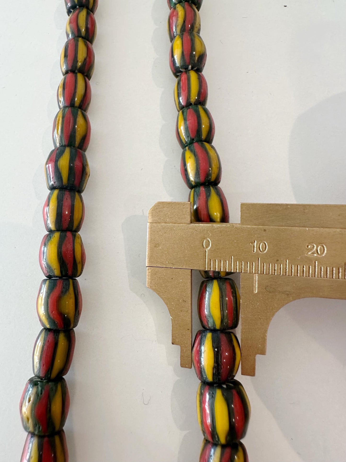 Venetian Inspired Chevron Glass Bead Necklace - Nepal Trade Beads
