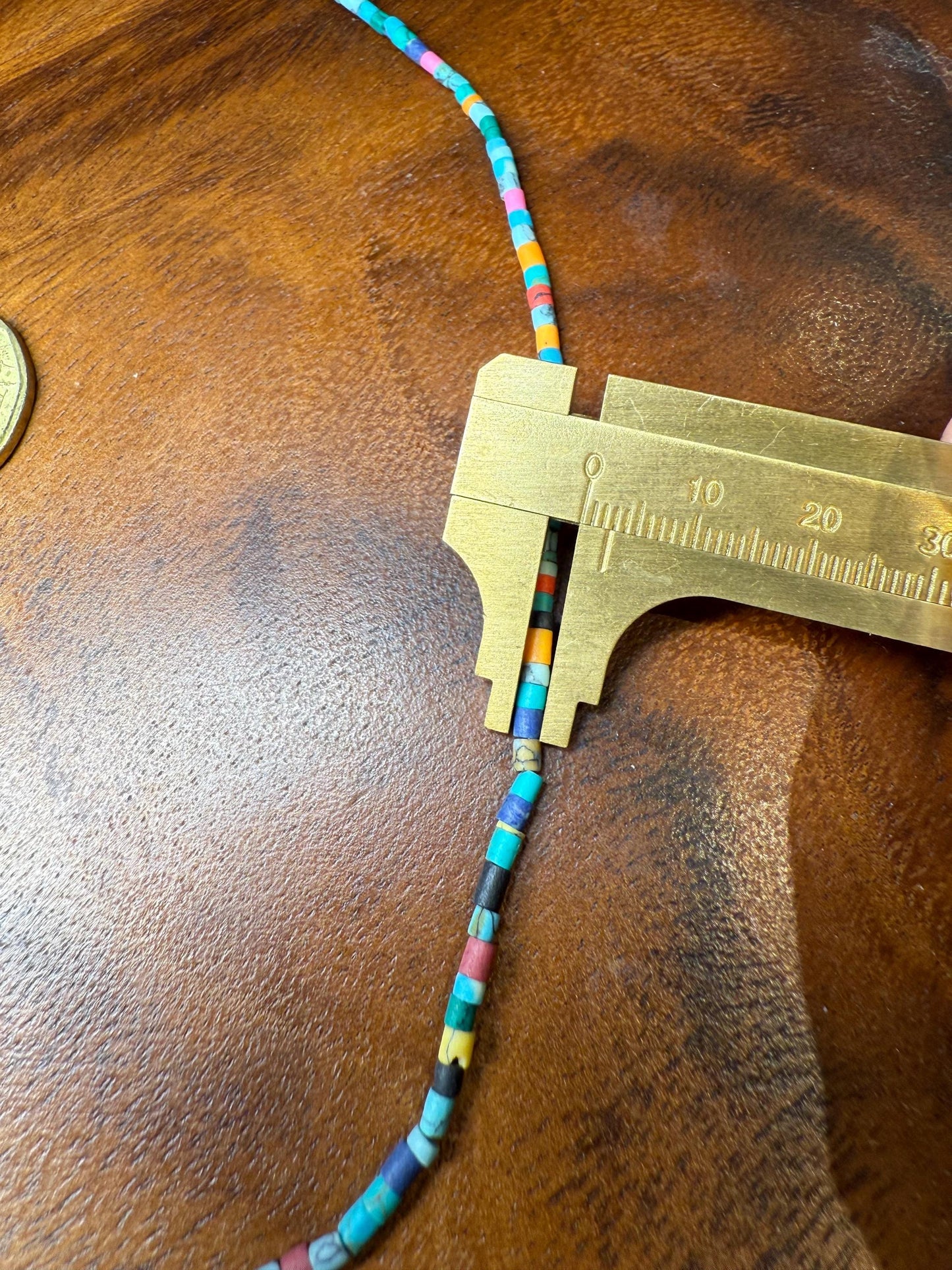 Afghan Natural Stone Beaded Necklace  Multicolored Minimalist Design