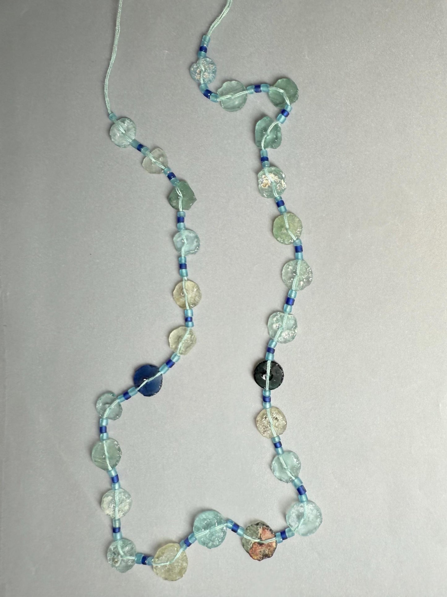 Ancient Roman Glass Beads Strand - Recycled Afghan Beads