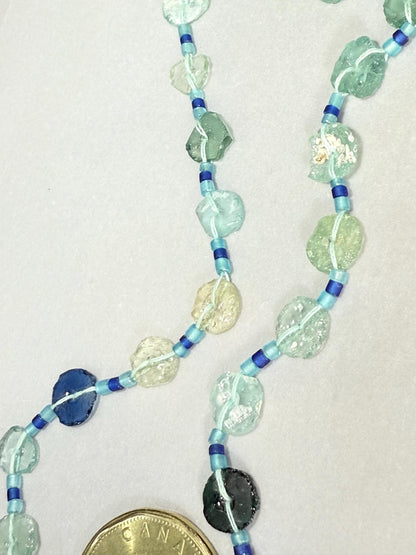 Ancient Roman Glass Beads Strand - Recycled Afghan Beads