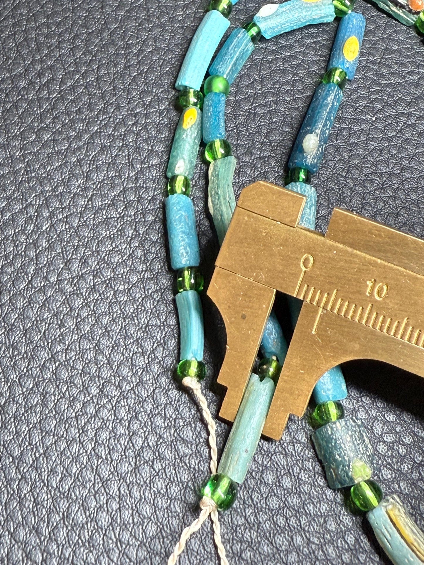 Rare Afghani Ancient Roman Green Glass Beads Full Strand Recycled Roman Glass Beads Afghanistan