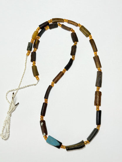 Rare Afghani Recycled Roman Glass Beads: Ancient Full Strand