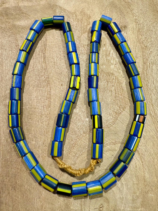 Venetian Glass Chevron Bead Necklace - Nepal Trade Beads