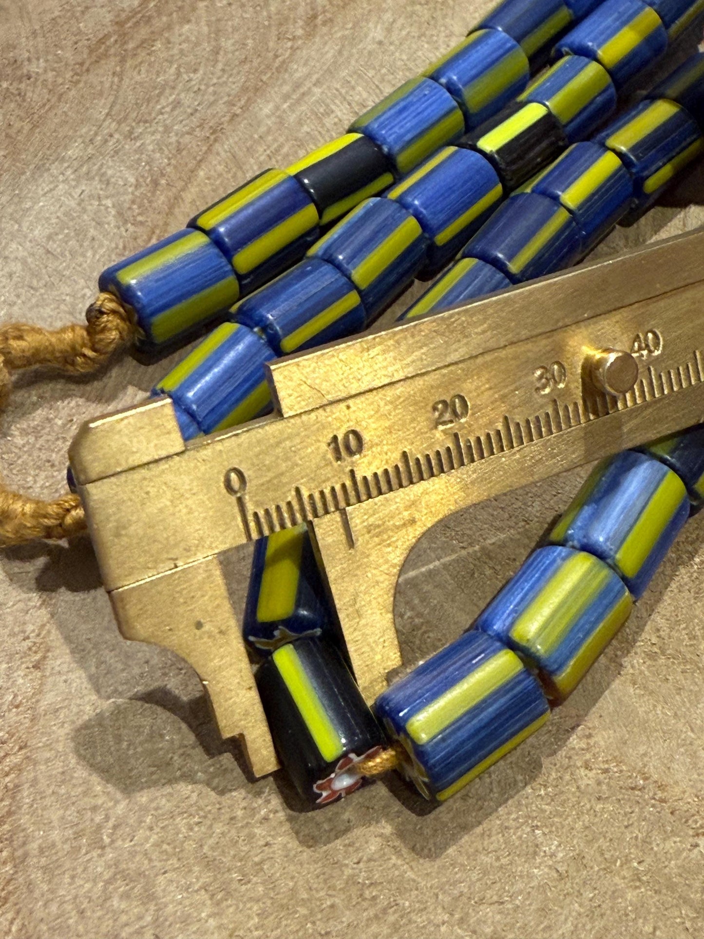 Venetian Glass Chevron Bead Necklace - Nepal Trade Beads