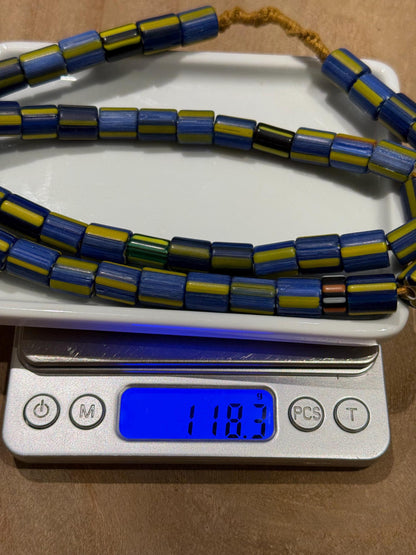 Venetian Glass Chevron Bead Necklace - Nepal Trade Beads