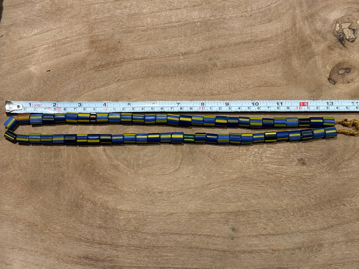 Venetian Glass Chevron Bead Necklace - Nepal Trade Beads