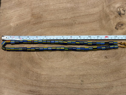 Venetian Glass Chevron Bead Necklace - Nepal Trade Beads