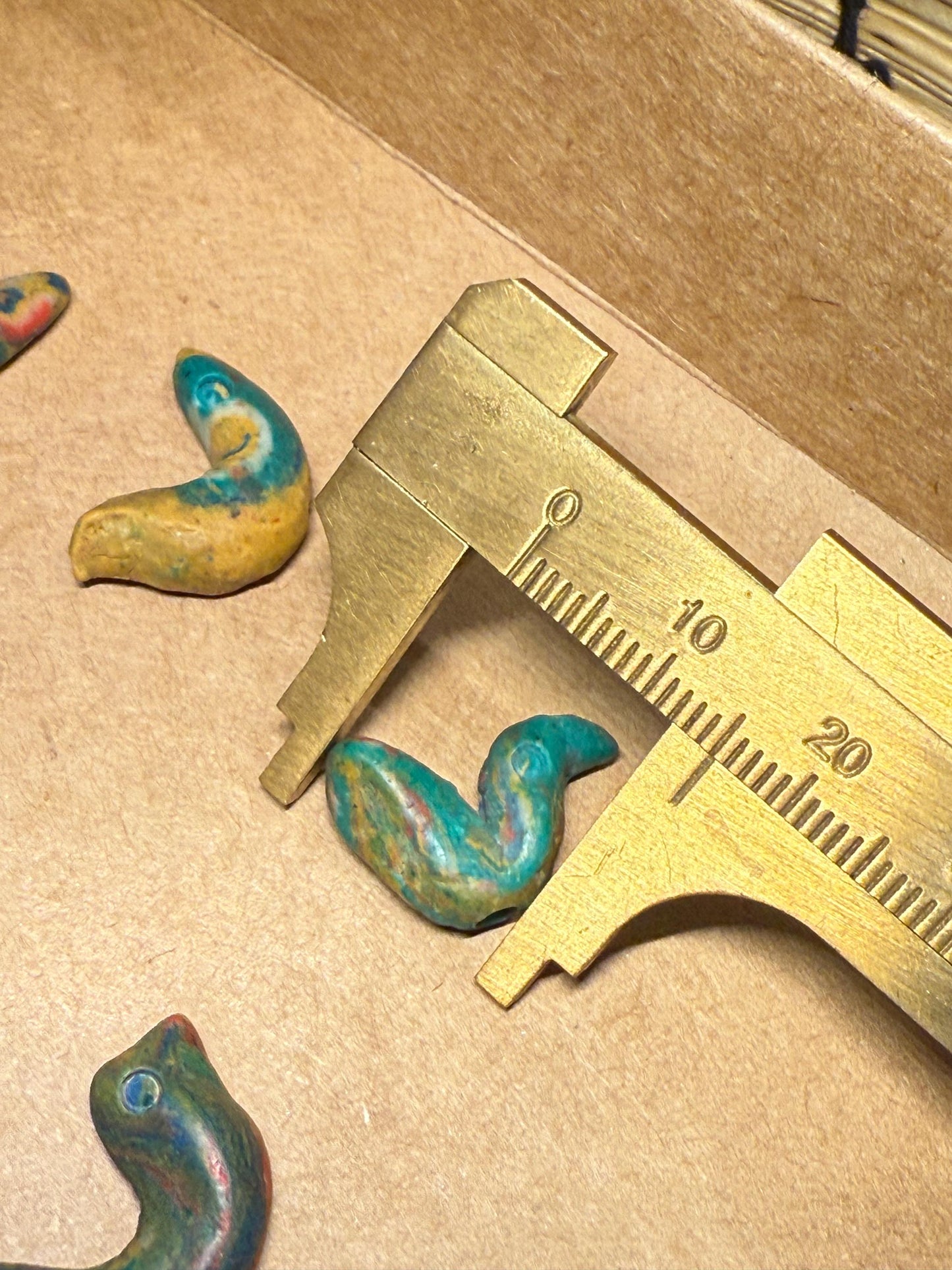 Ancient-Style Mosaic Glass Phoenician Rainbow Bird Pendant