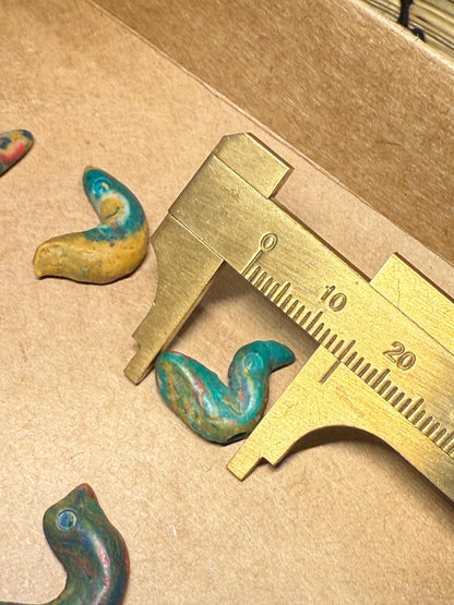 Ancient-Style Mosaic Glass Phoenician Rainbow Bird Pendant