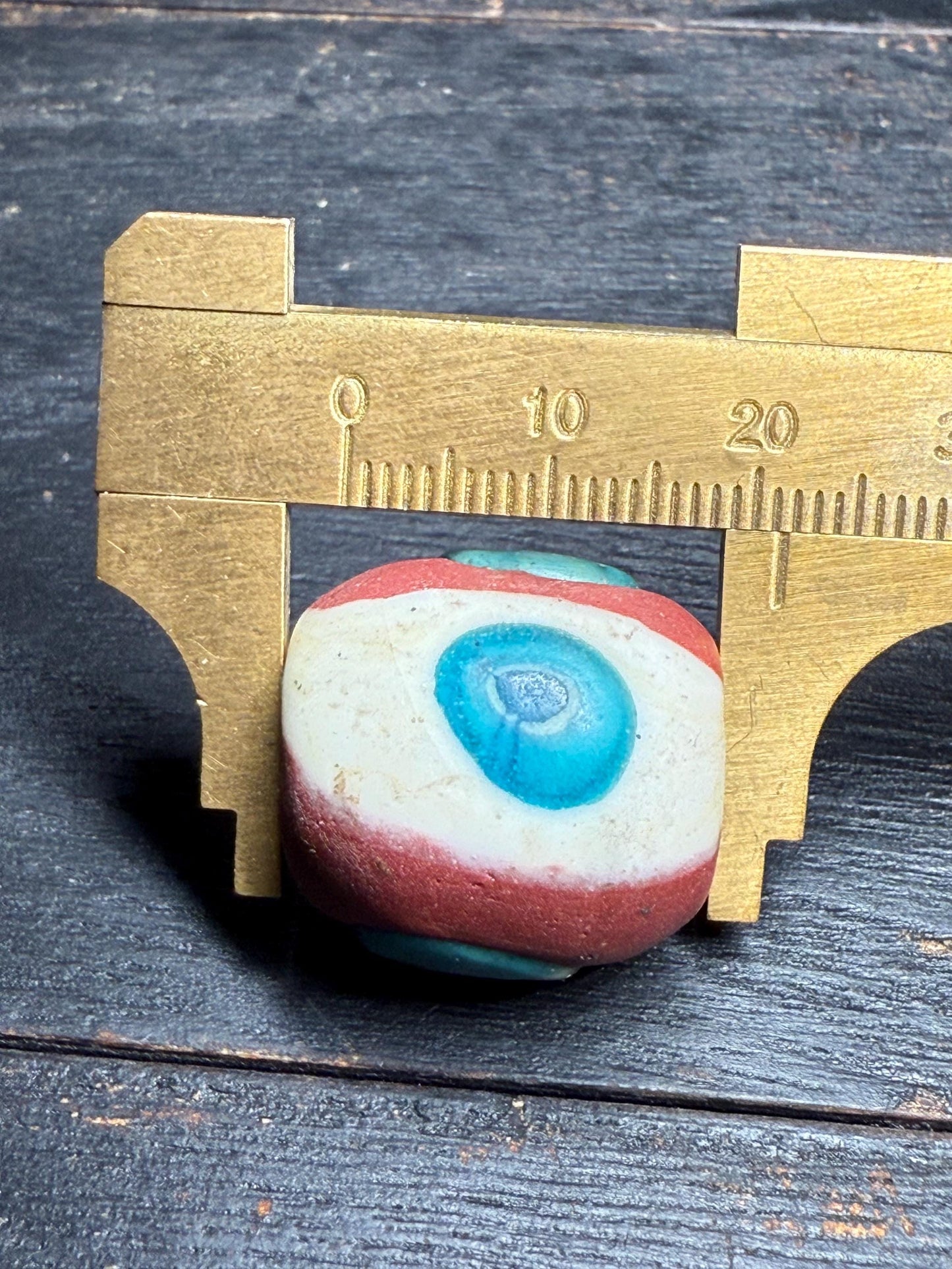 Vintage Mosaic Glass Bead: Ancient Jatim Intricate Design