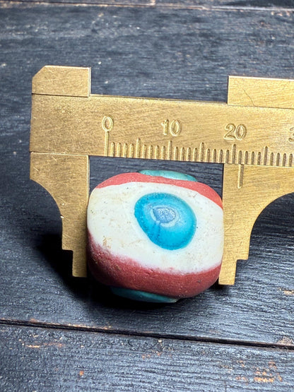 Vintage Mosaic Glass Bead: Ancient Jatim Intricate Design