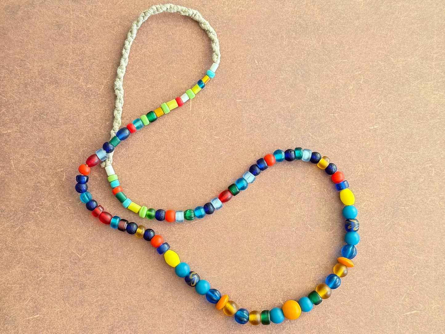 Handcrafted Colorful Middle Eastern Glass Beads Necklace | Unique Statement Jewelry