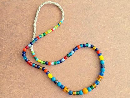 Handcrafted Colorful Middle Eastern Glass Beads Necklace | Unique Statement Jewelry
