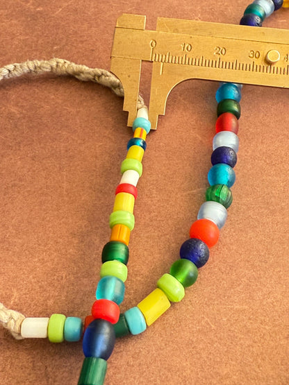 Handcrafted Colorful Middle Eastern Glass Beads Necklace | Unique Statement Jewelry