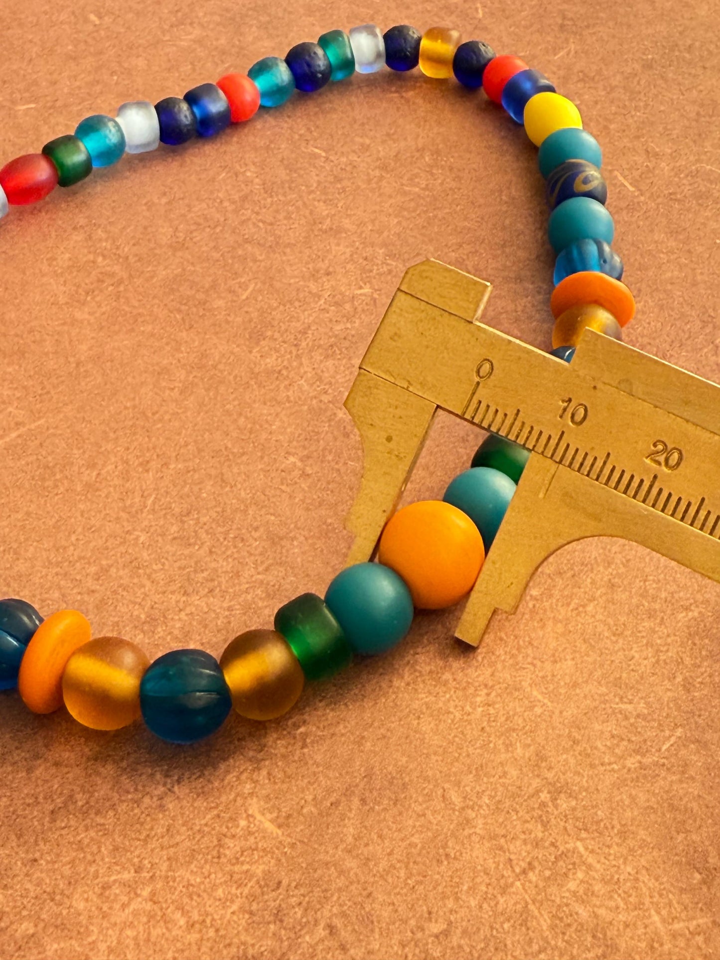 Handcrafted Colorful Middle Eastern Glass Beads Necklace | Unique Statement Jewelry