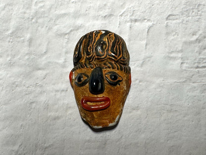 Rare Phoenician Mosaic Glass Pendant - Antique Face Jewelry(P1066)