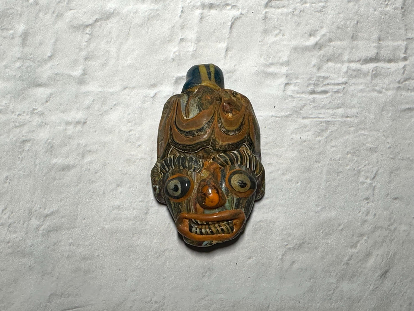 Vintage Phoenician Mosaic Glass Pendant - Unique Historical Jewelry(P1071)