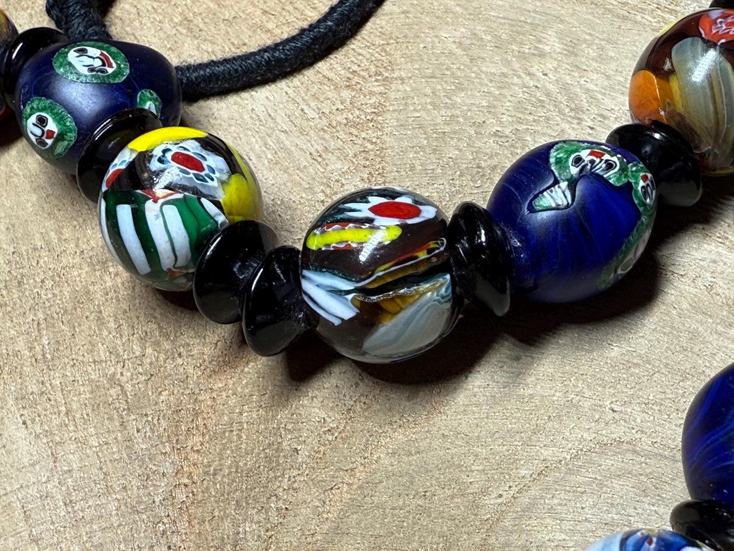 Vintage Mosaic Glass Bead Necklace: Central Asia Jewelry Making