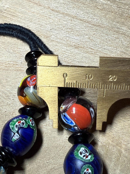 Vintage Mosaic Glass Bead Necklace: Central Asia Jewelry Making