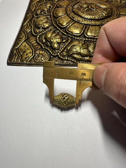 Ghana Bi-cone Brass Beads, African Beads Ashanti lost wax bronze casting Ghana,handcrafted designer