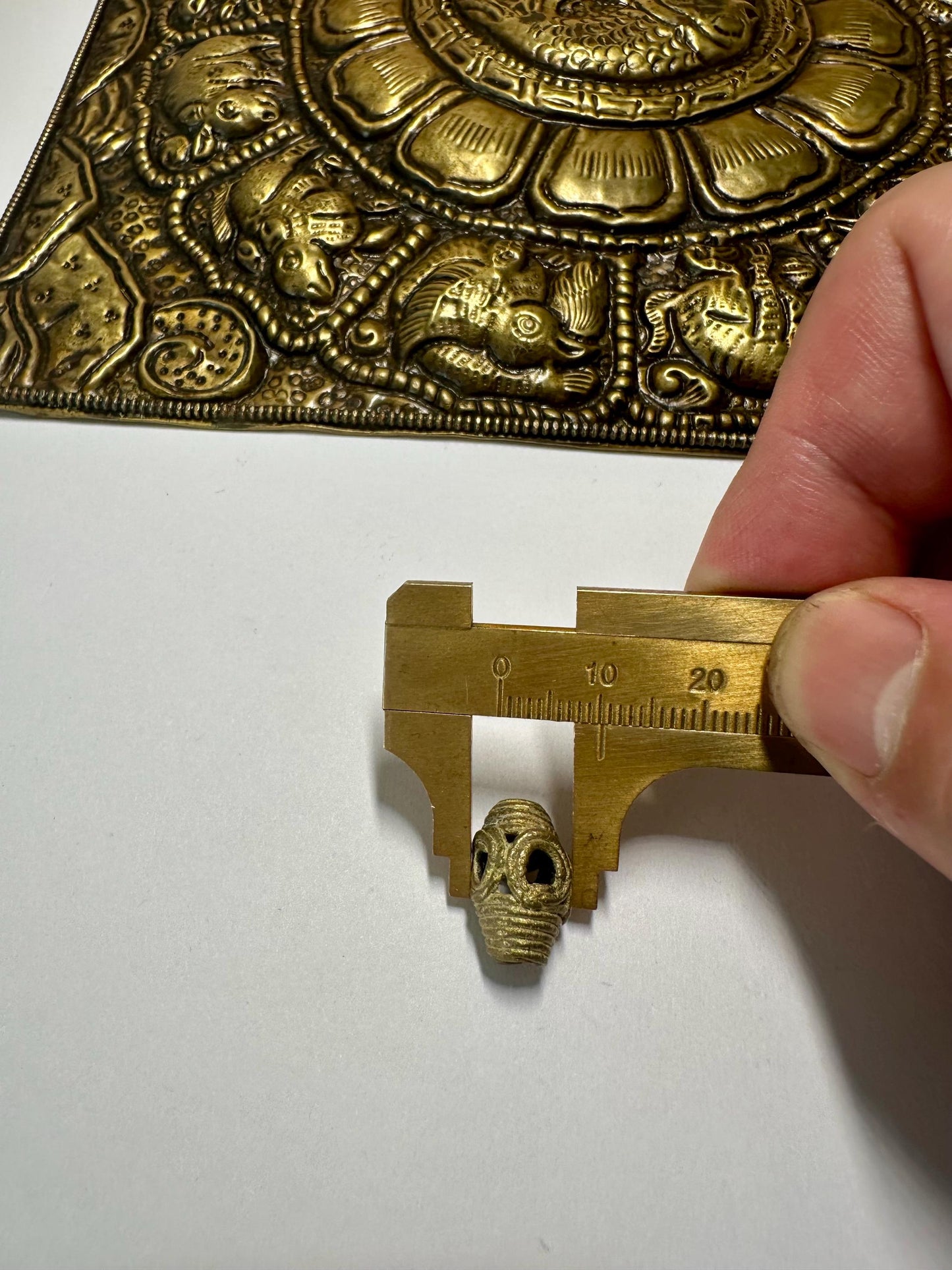 Handmade African Brass Bi-Cone Beads: Vintage Jewelry Design