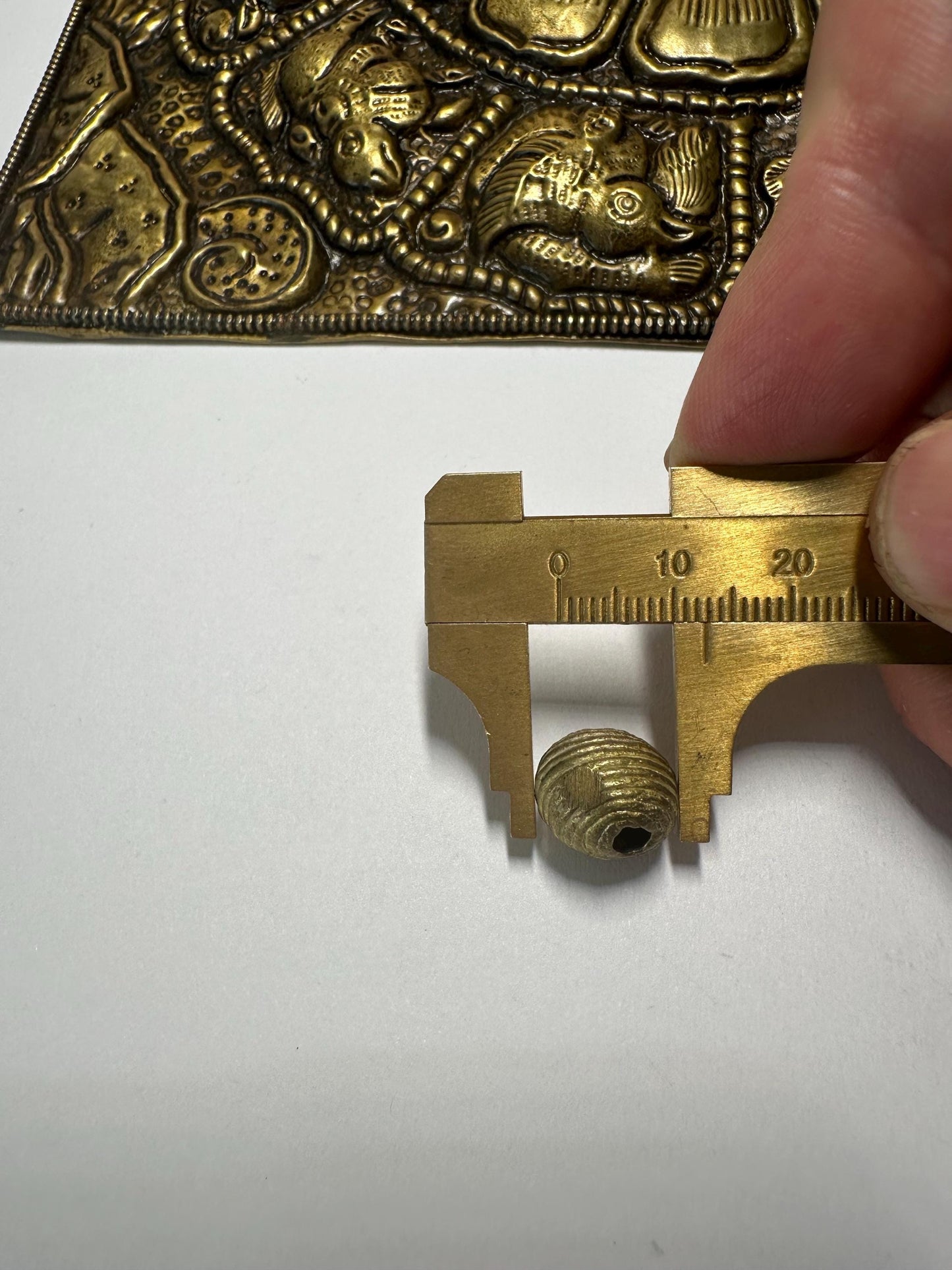 Handmade African Brass Round Beads: Ashanti Tribal Jewelry