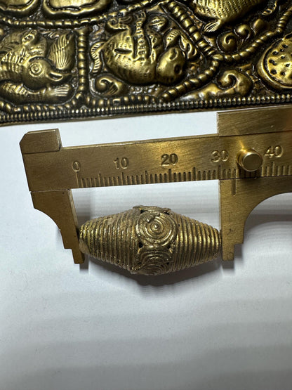 Ghana Bi-cone Brass Beads, African Beads Ashanti lost wax bronze casting Ghana,handcrafted designer