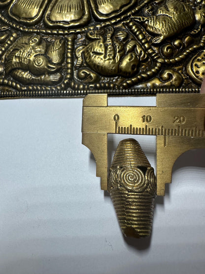 Ghana Bi-cone Brass Beads, African Beads Ashanti lost wax bronze casting Ghana,handcrafted designer