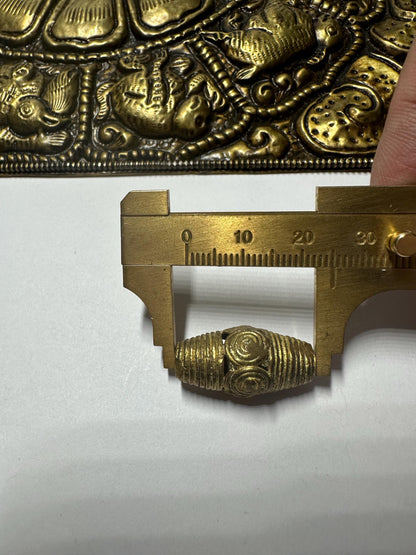 Ghana Bi-cone Brass Beads, African Beads Ashanti lost wax bronze casting Ghana,handcrafted designer