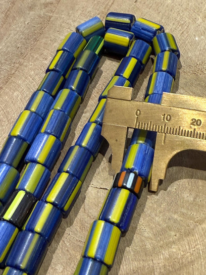 Venetian Glass Chevron Bead Necklace - Nepal Trade Beads