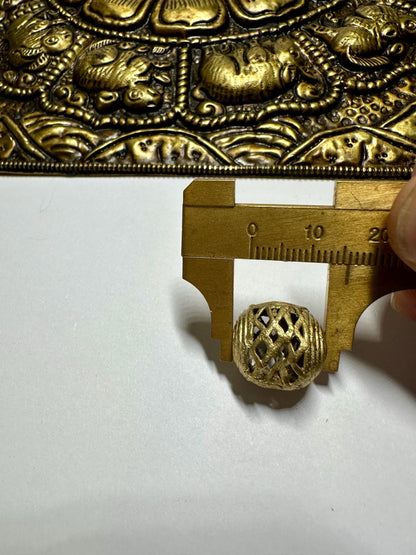 Ghana cage beads, African Beads Ashanti lost wax bronze casting Ghana,handcrafted designer